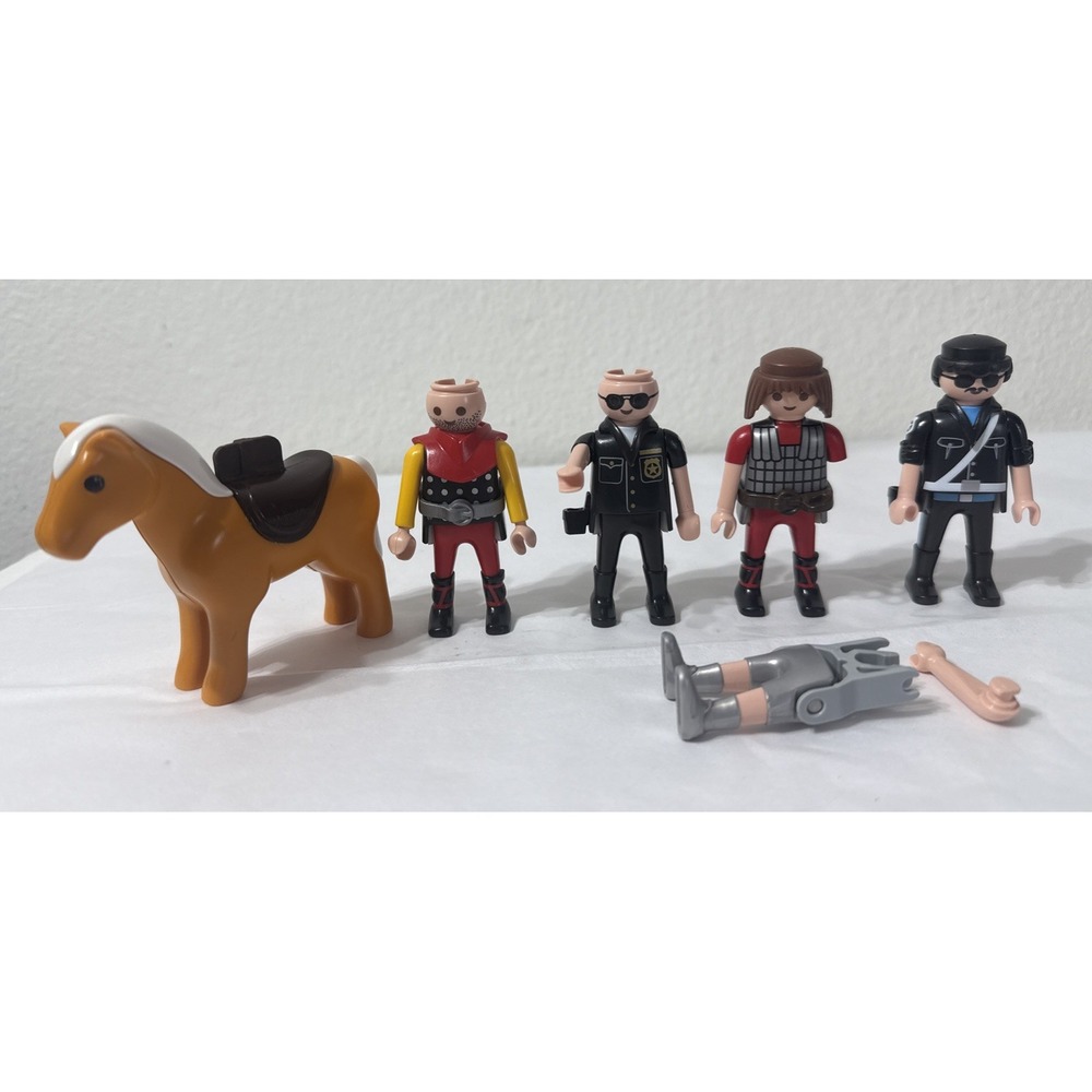 Playmobil Figure LOT Parts Pieces Horse Cop Mixed‎ Replacement